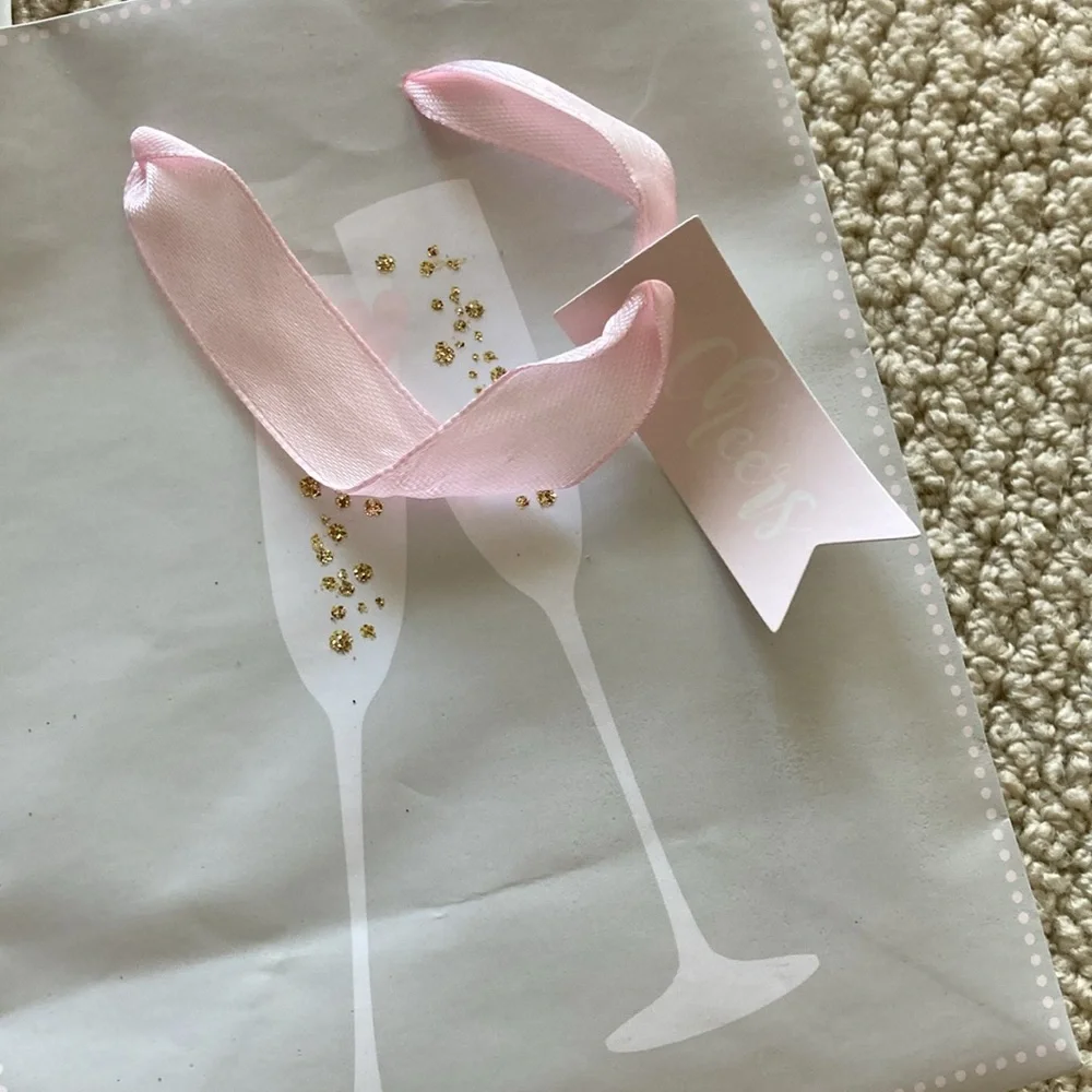 Small Champagne Gift Bags Set of 5 Like New Grad Bachelorette Engagement Party